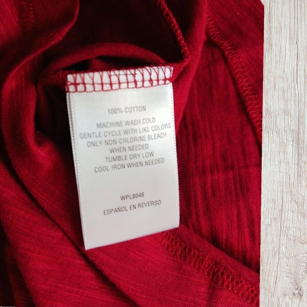 I-N-C canyon Red Men Tee With Grommet Detail & Zipper Pocket Size Large - Picture 5 of 10